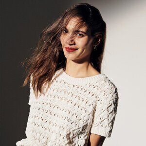 Madewell Carrington Sweater Tee Size XL Cream